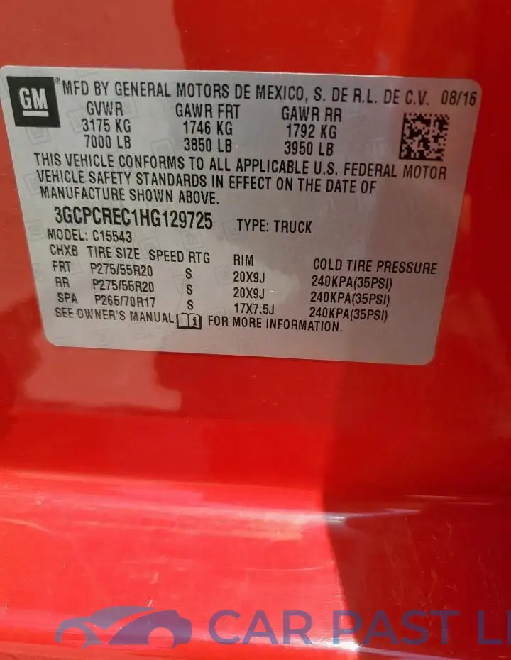 3GCPCREC1HG129725# 12