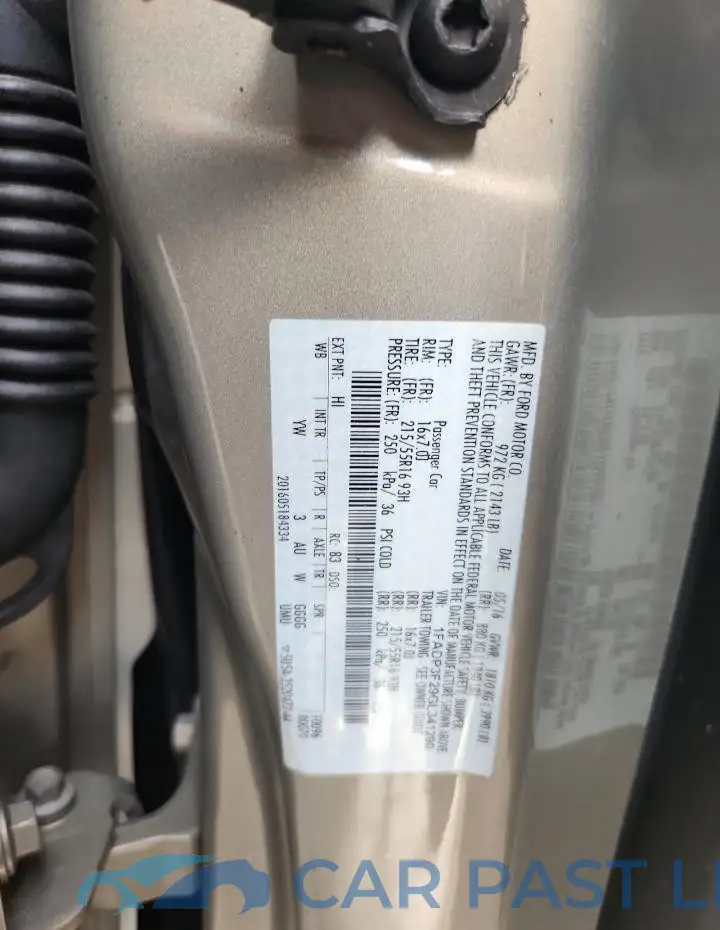 1FADP3F29GL341290# 12