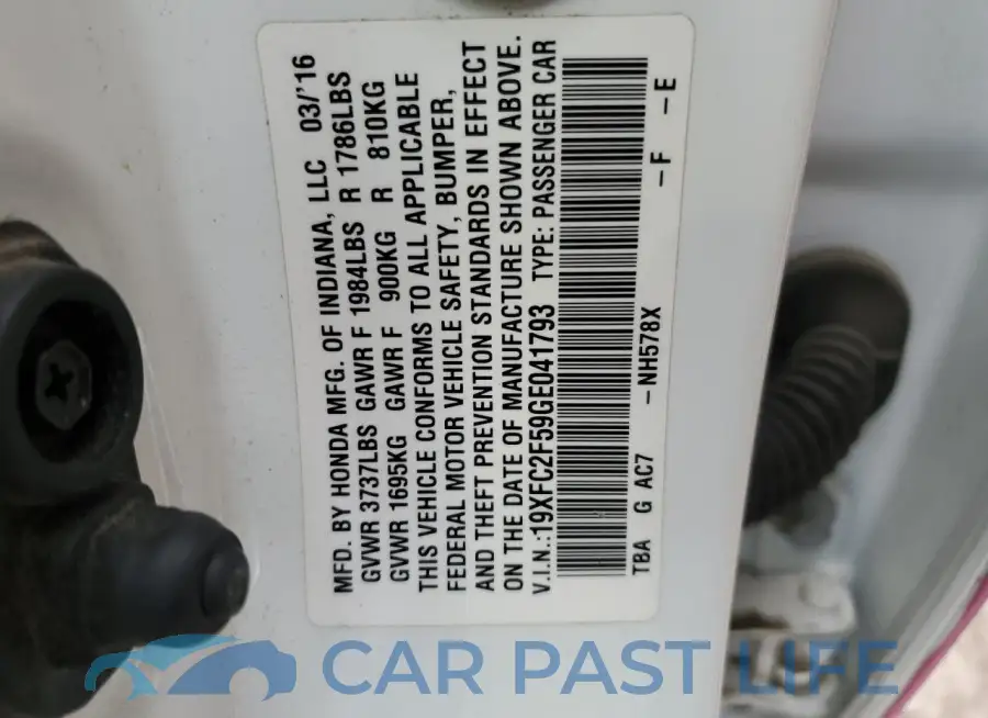 19XFC2F59GE041793# 13