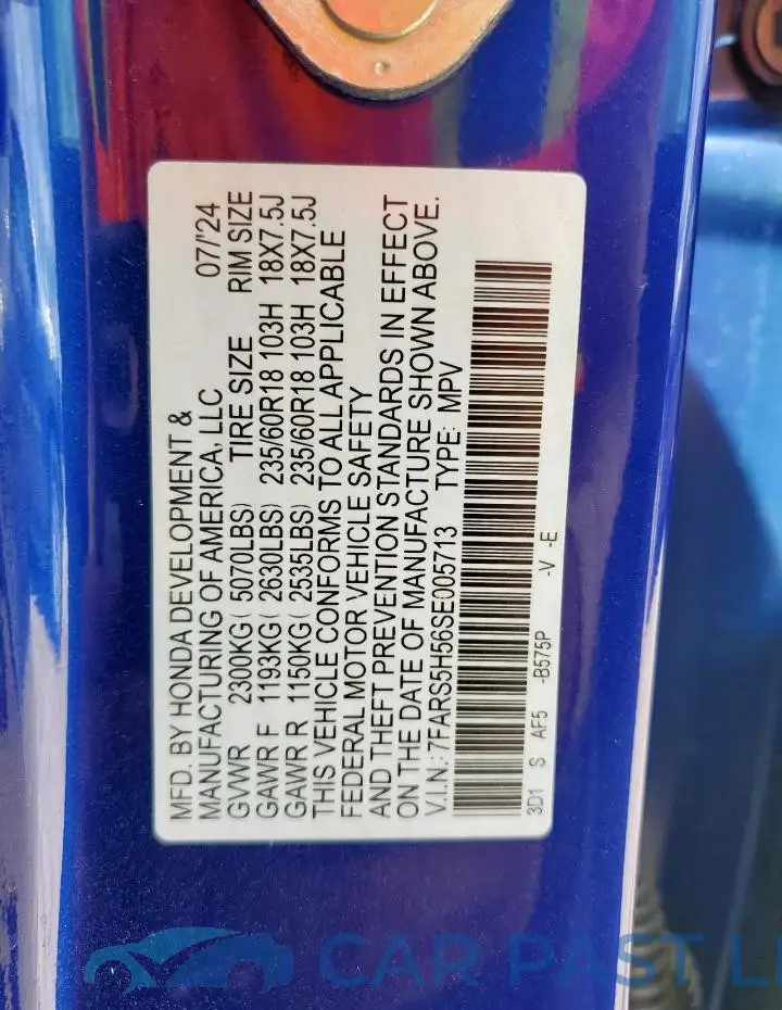 7FARS5H56SE005713# 13