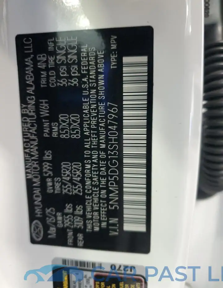 5NMP5DG13SH047967# 14