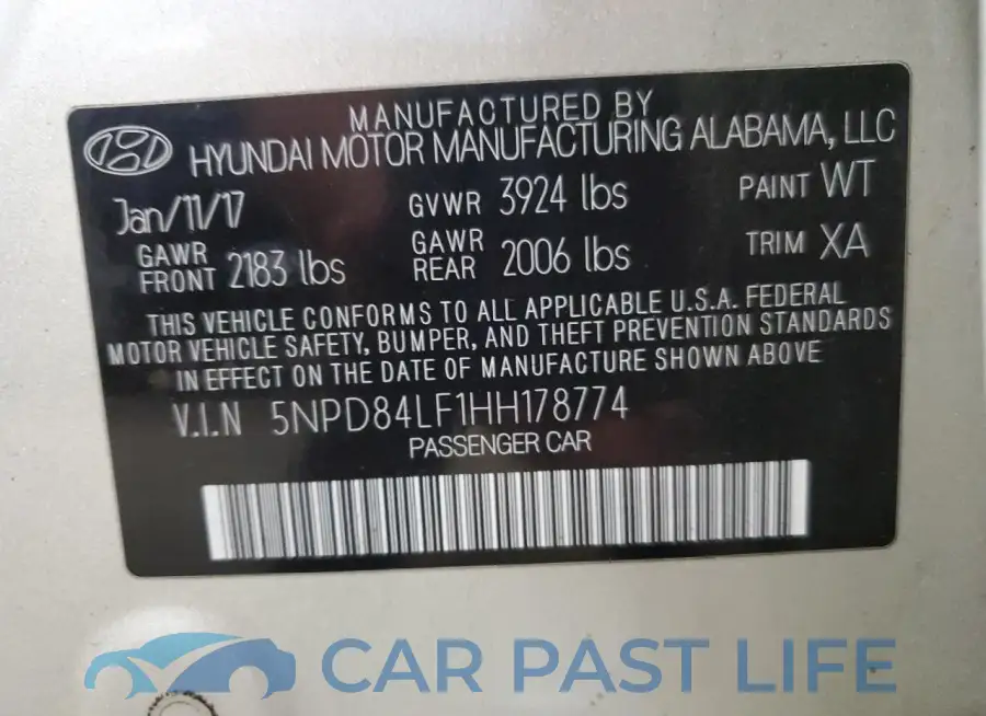 5NPD84LF1HH178774# 12