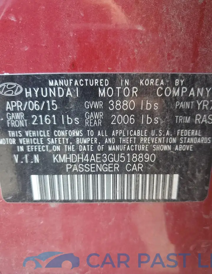 KMHDH4AE3GU518890# 12