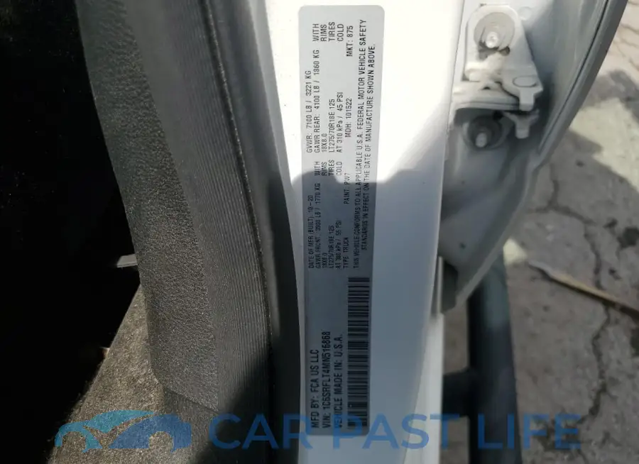 1C6SRFLT4MN516868# 12
