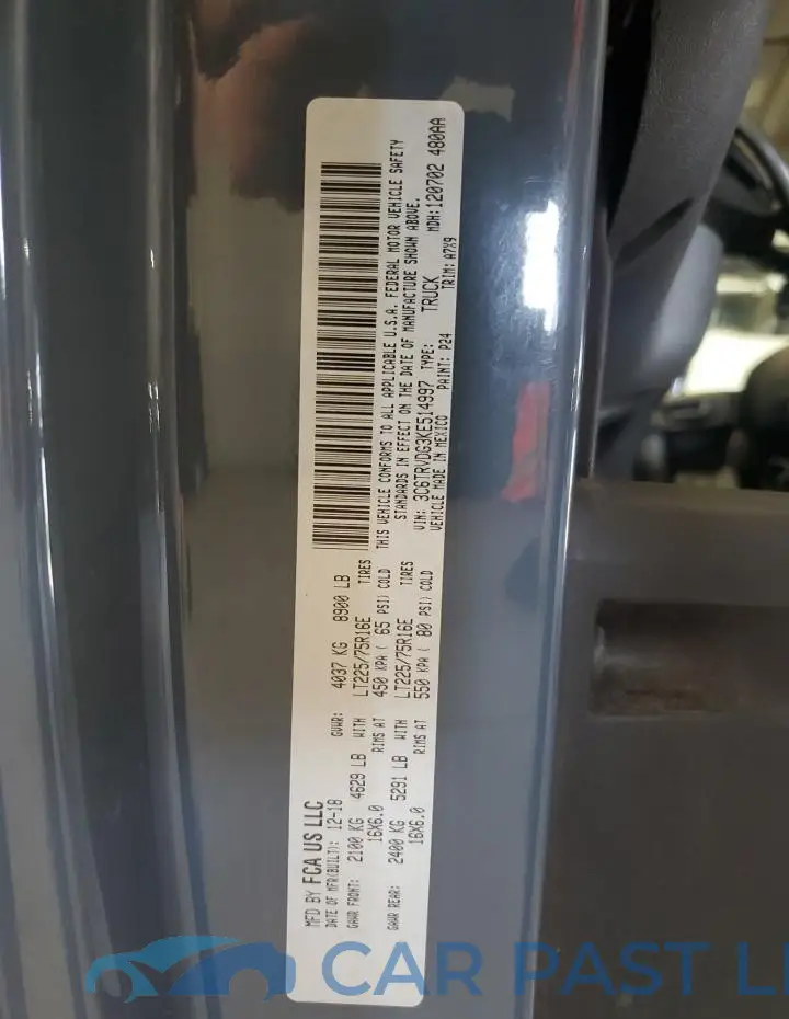 3C6TRVDG3KE514997# 13