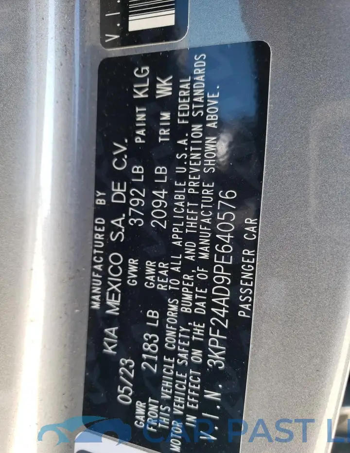 3KPF24AD9PE640576# 12