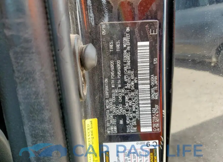 JTEBU5JR7G5351262# 13