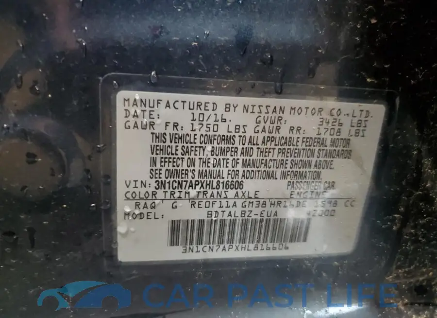 3N1CN7APXHL816606# 12
