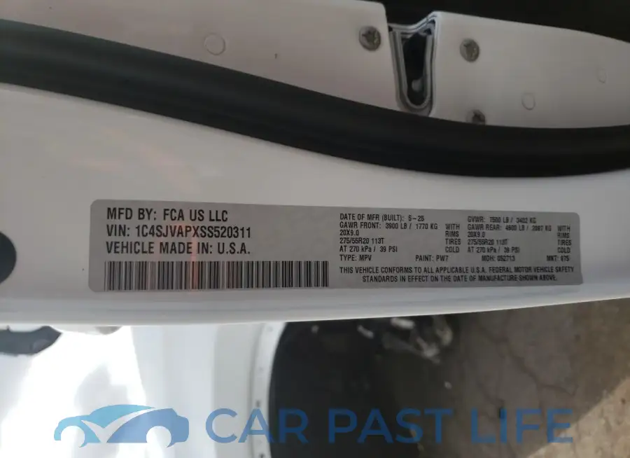 1C4SJVAPXSS520311# 13