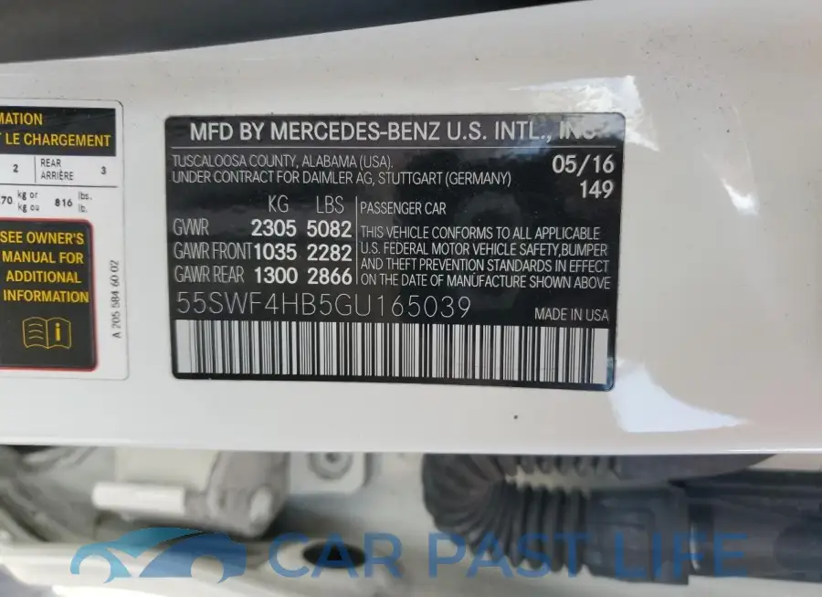 55SWF4HB5GU165039# 12