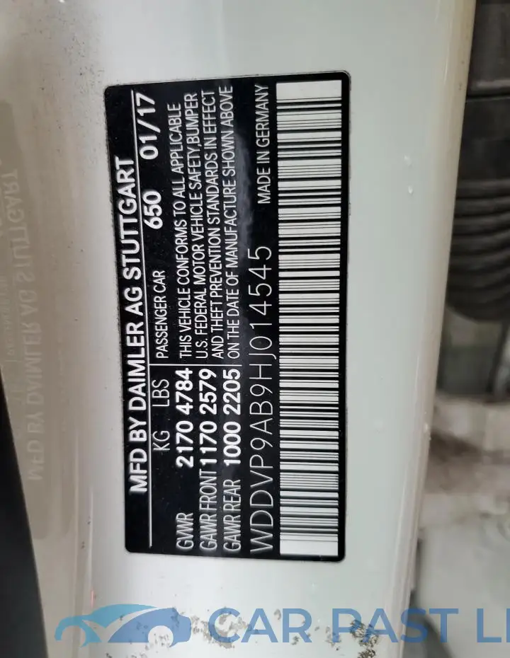 WDDVP9AB9HJ014545# 12