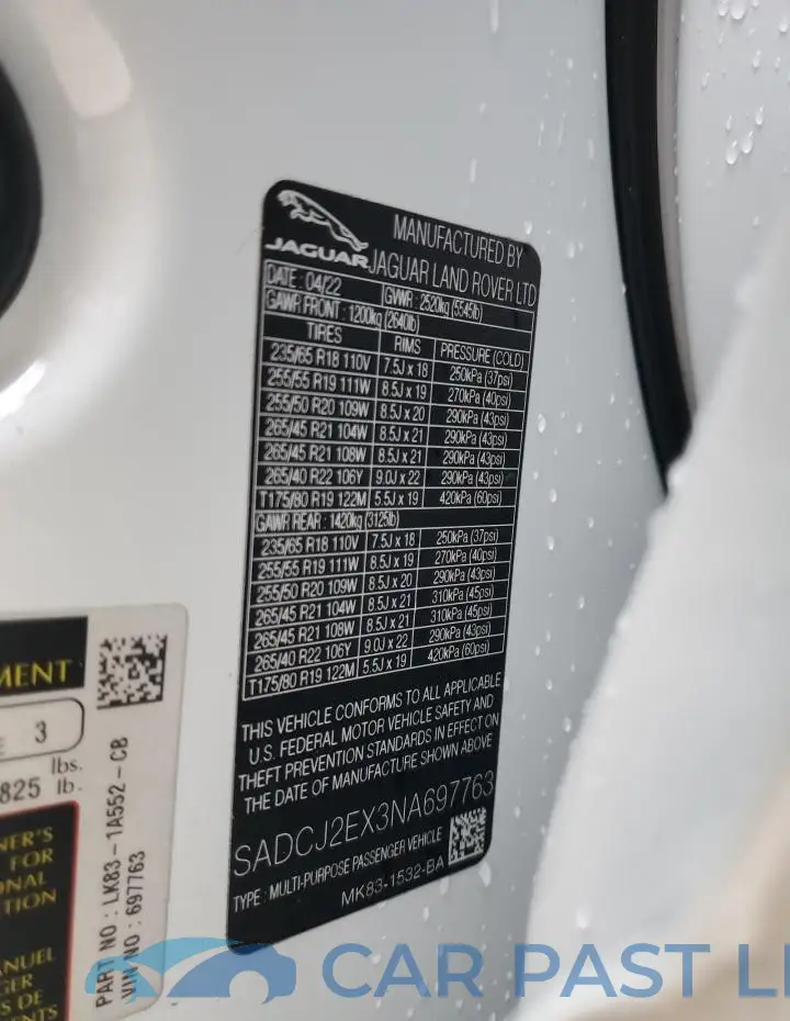 SADCJ2EX3NA697763# 14