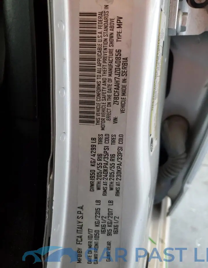 ZFBCFAAH7JZ040856# 13