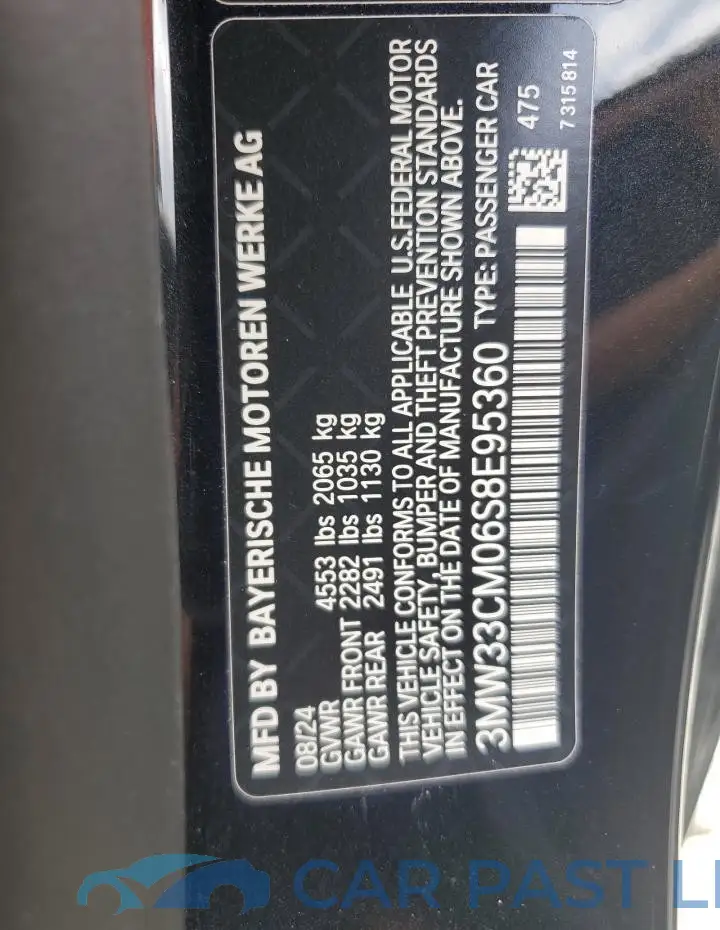 3MW33CM06S8E95360# 12