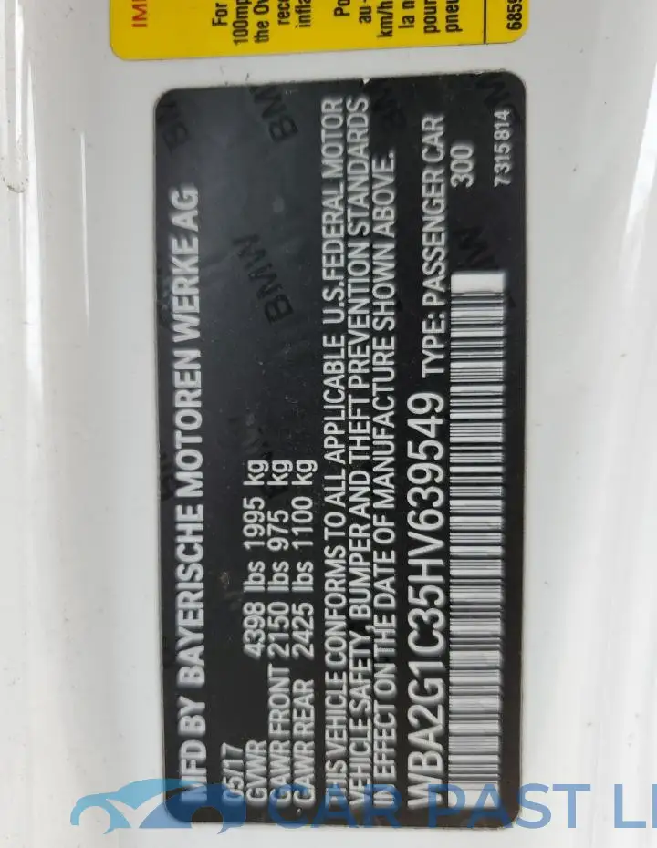 WBA2G1C35HV639549# 13