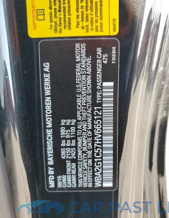 WBA2G1C57HV665121# 13
