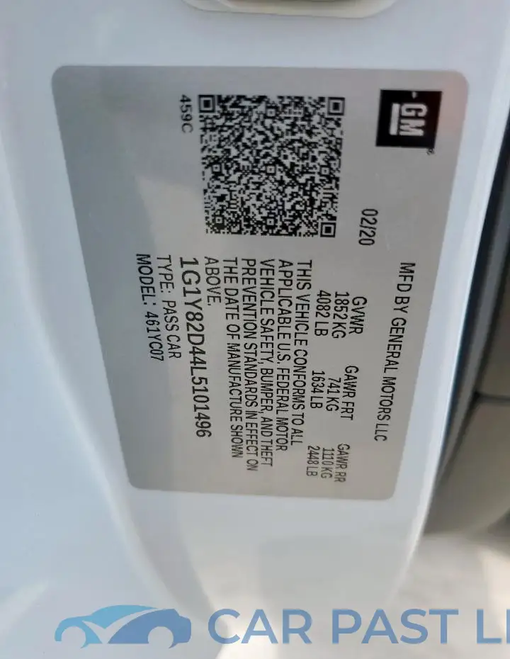 1G1Y82D44L5101496# 13
