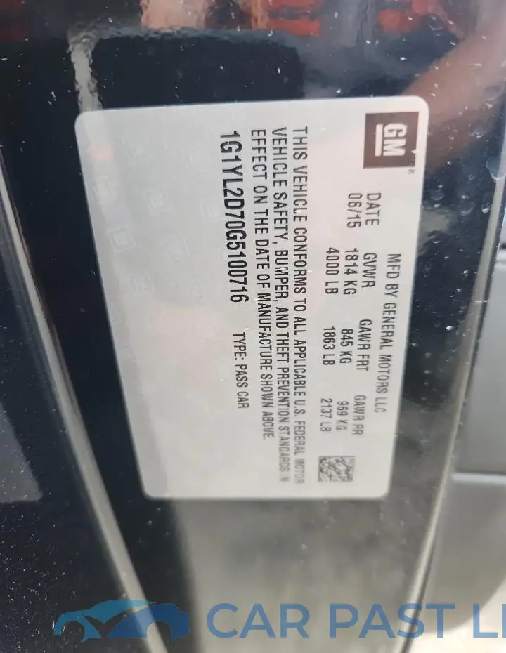 1G1YL2D70G5100716# 12
