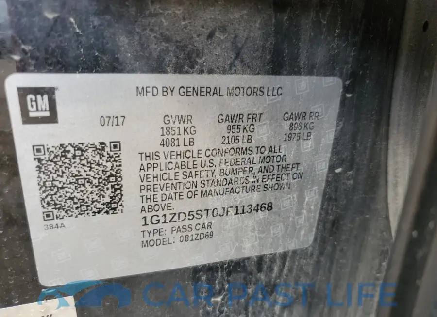 1G1ZD5ST0JF113468# 12