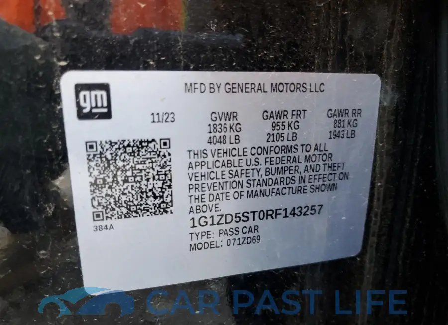 1G1ZD5ST0RF143257# 12