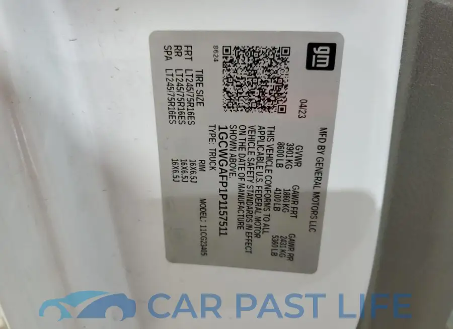 1GCWGAFP1P1157511# 14