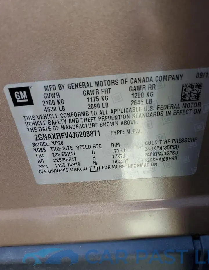2GNAXREV4J6203871# 13