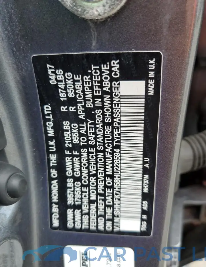 SHHFK7H58HU228594# 13