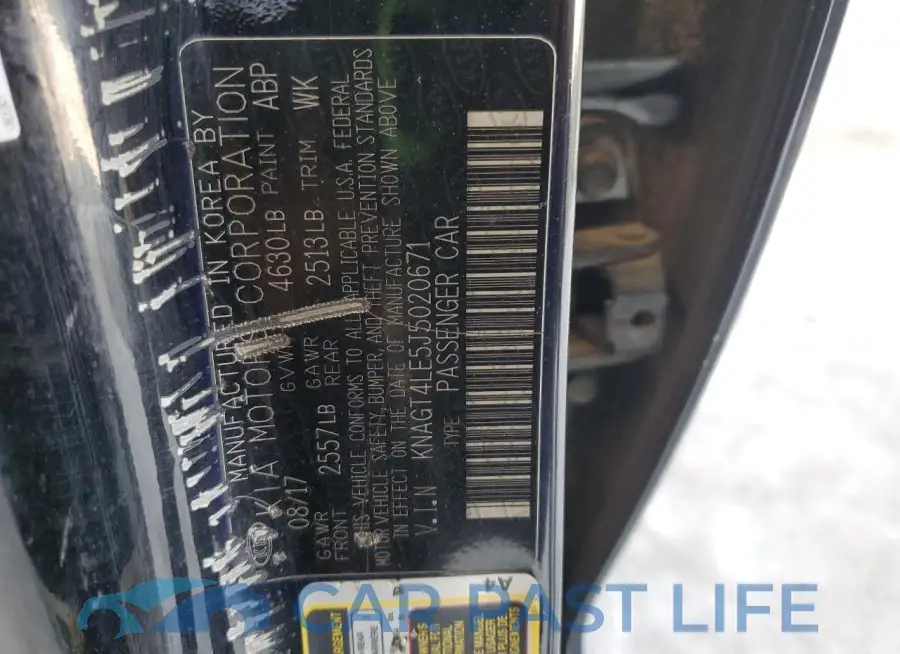 KNAGT4LE5J5020671# 12