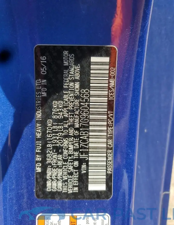 JF1ZCAB17G9604568# 13
