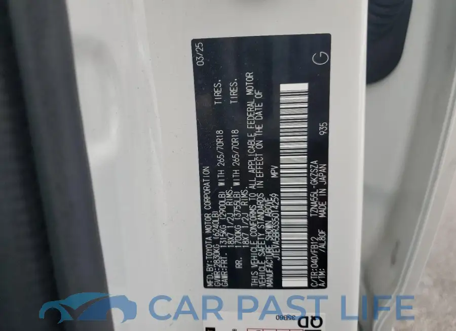 JTEVA5BR3S5014259# 13