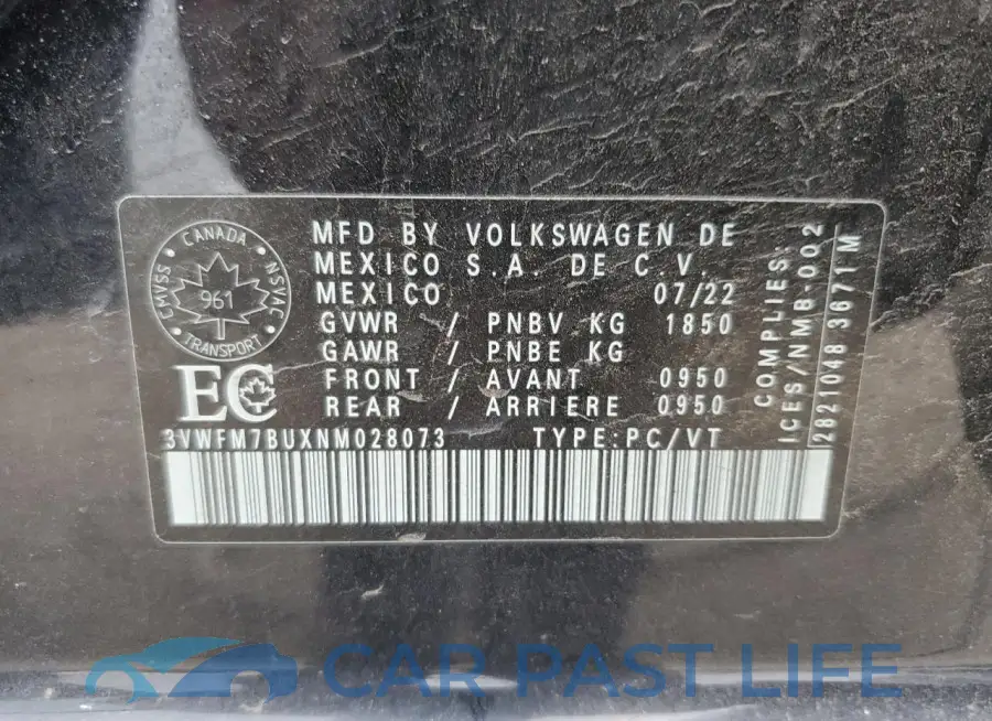 3VWFM7BUXNM028073# 13
