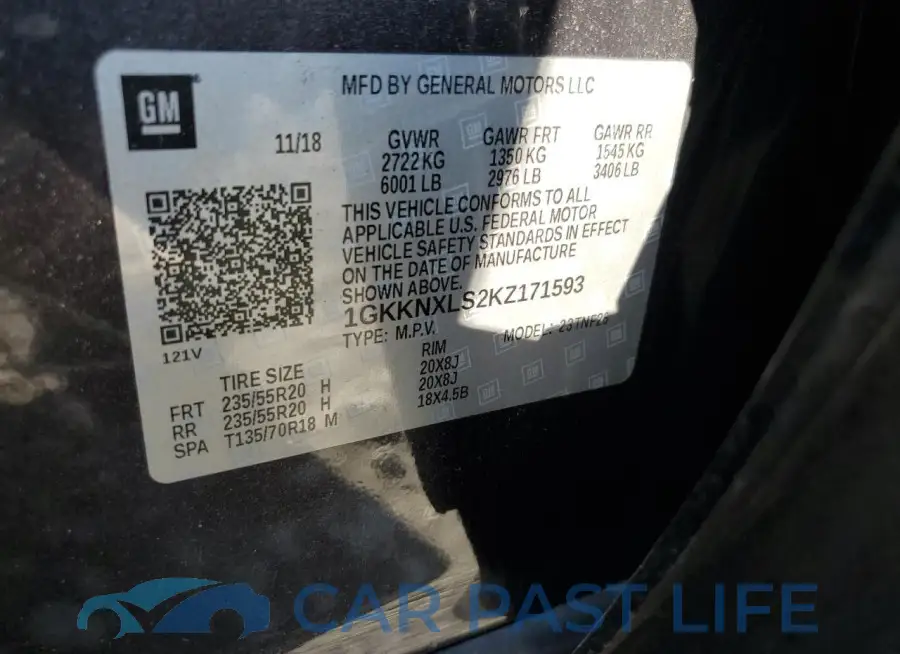 1GKKNXLS2KZ171593# 13