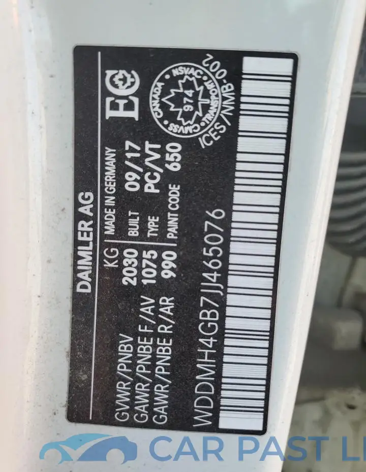 WDDMH4GB7JJ465076# 13