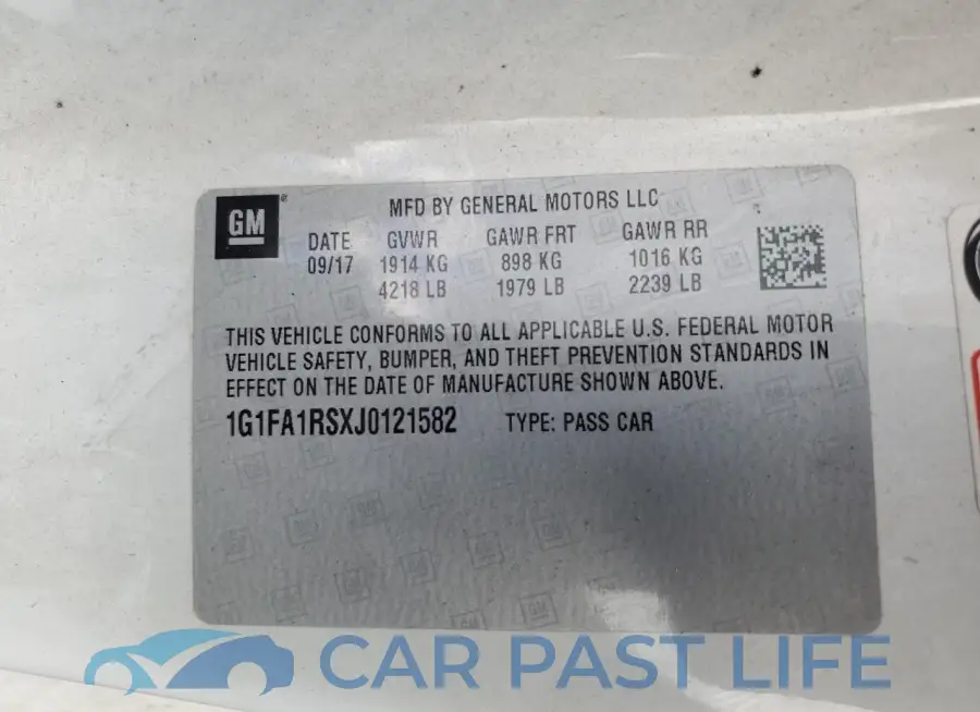 1G1FA1RSXJ0121582# 12