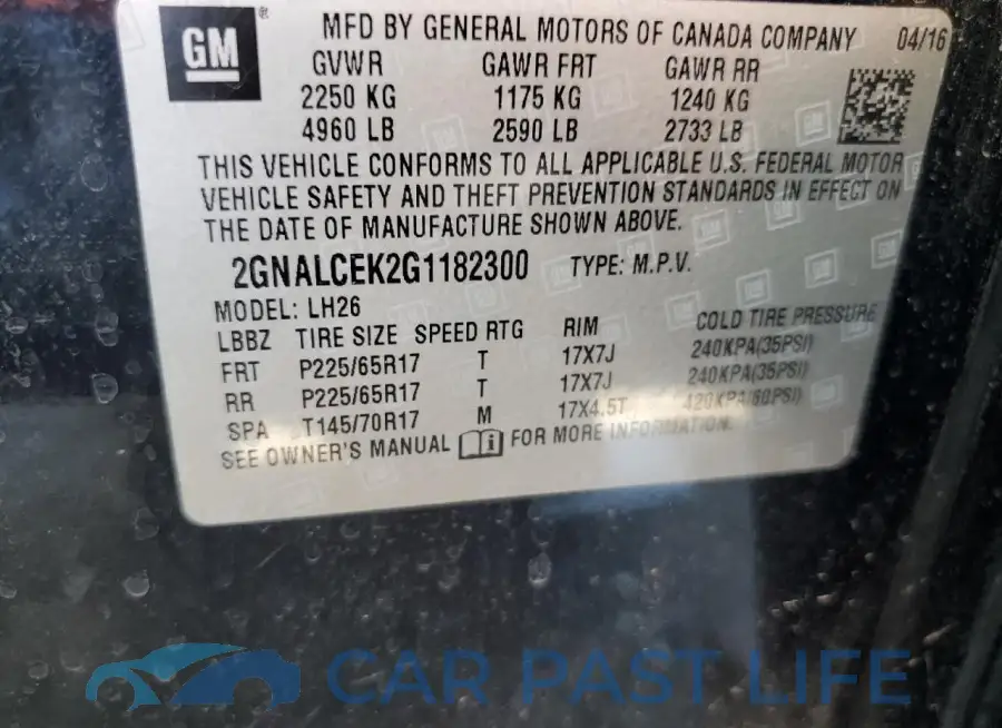 2GNALCEK2G1182300# 13