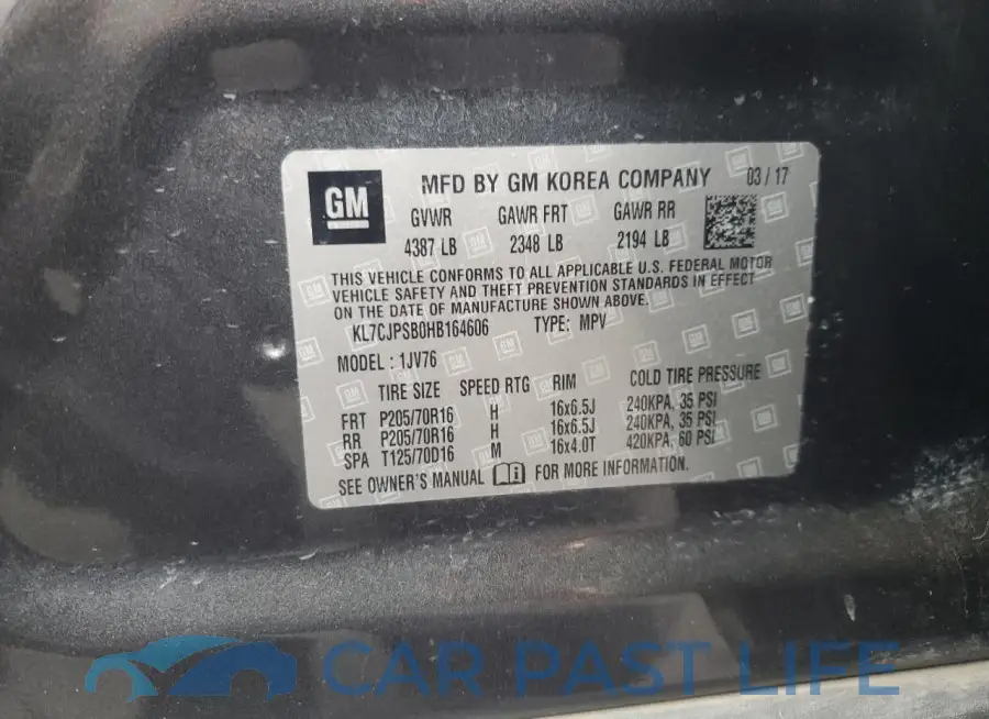 KL7CJPSB0HB164606# 13