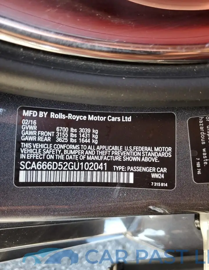 SCA666D52GU102041# 12