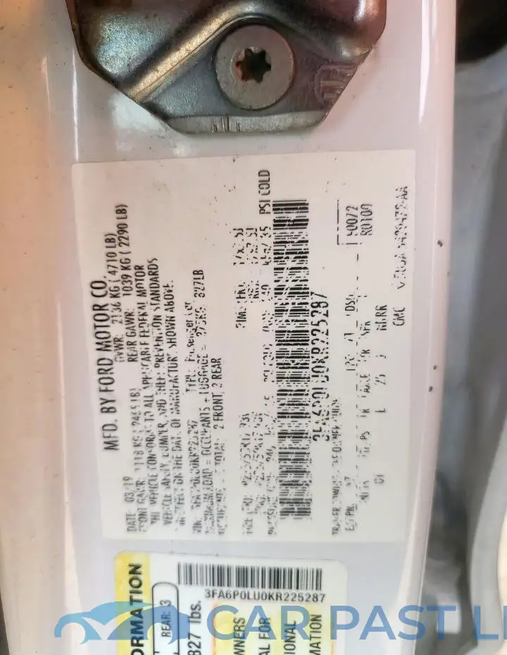 3FA6P0LU0KR225287# 12