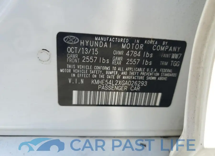 KMHE54L2XGA026293# 12