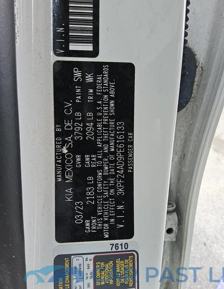 3KPF24AD9PE616133# 12