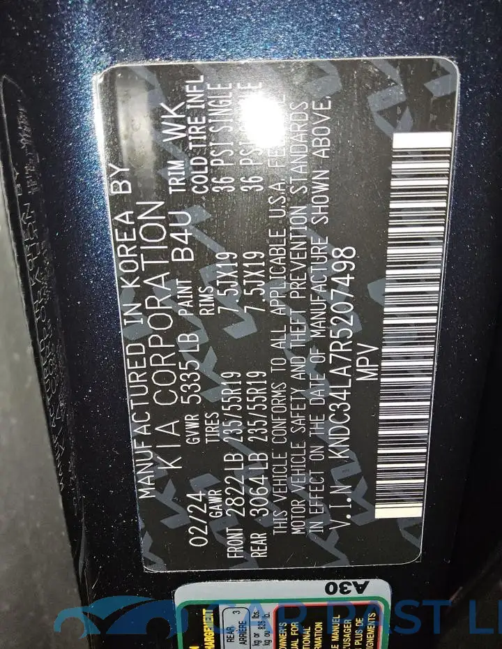 KNDC34LA7R5207498# 13