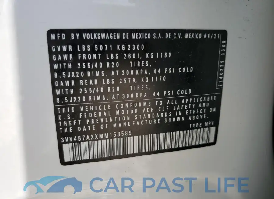 3VV4B7AXXMM158589# 14