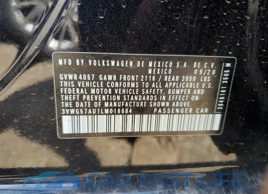 3VWG57AU1LM016684# 13