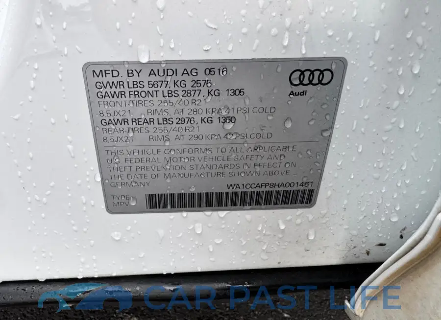 WA1CCAFP8HA001461# 11