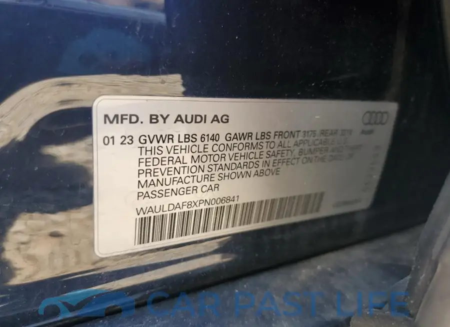 WAULDAF8XPN006841# 12