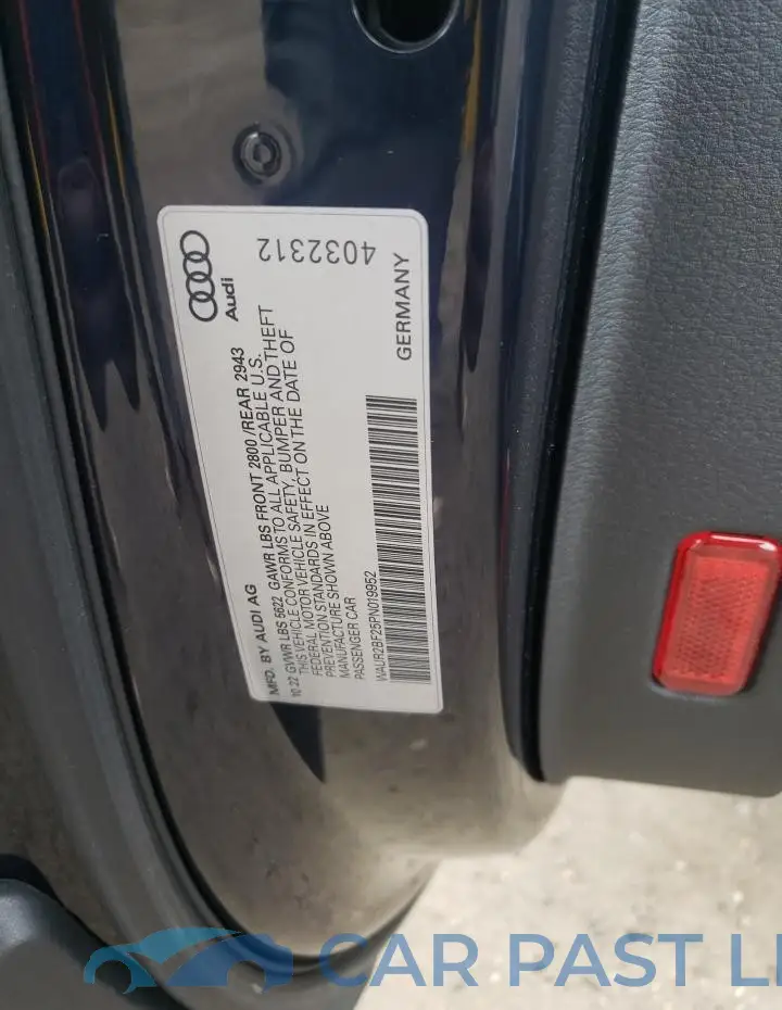 WAUR2BF25PN019952# 12