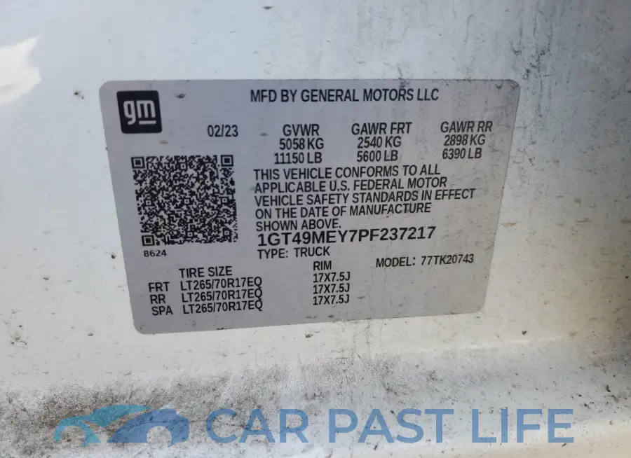 1GT49MEY7PF237217# 12