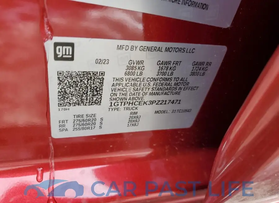 1GTPHCEK3PZ217471# 13