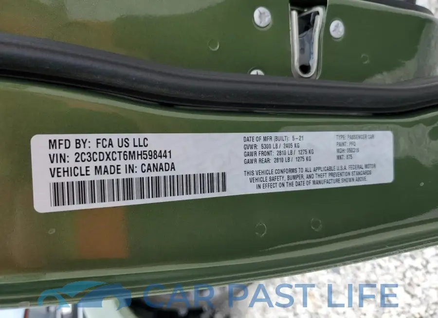2C3CDXCT6MH598441# 13