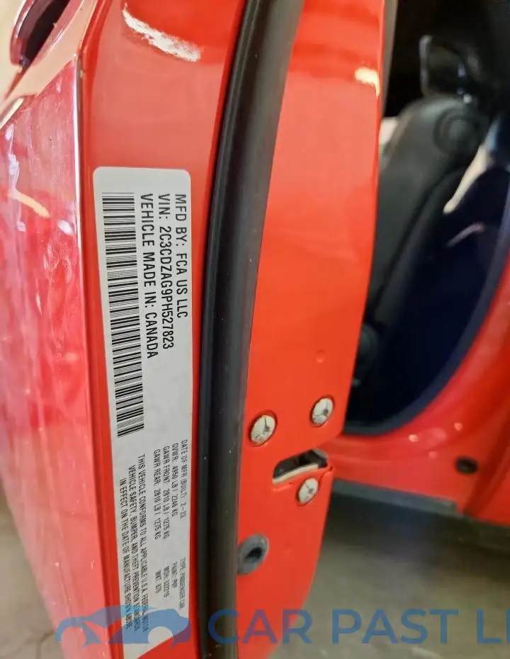 2C3CDZAG9PH527823# 12